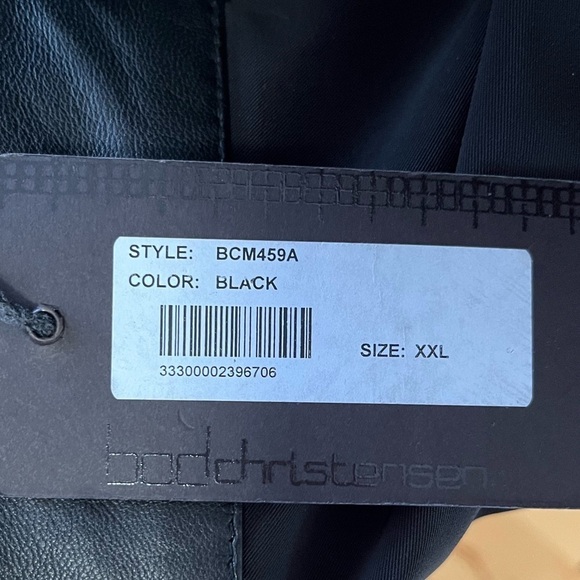 Bod & Christensen XXL Black Fall Jacket with Leather Trim - Picture 13 of 16